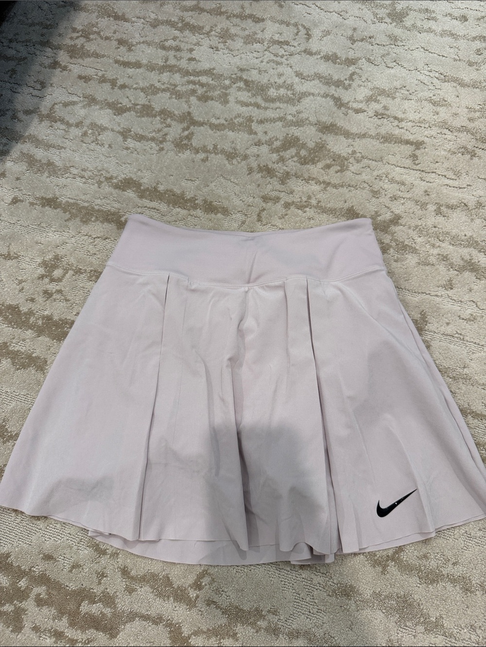 Nike Pale Pink Pleated Athletic Golf Skirt with Black Swoosh